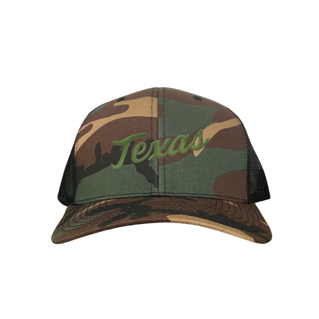 Texas Longhorns / Green Texas Script Retro / Dad Hat - 021 - CT