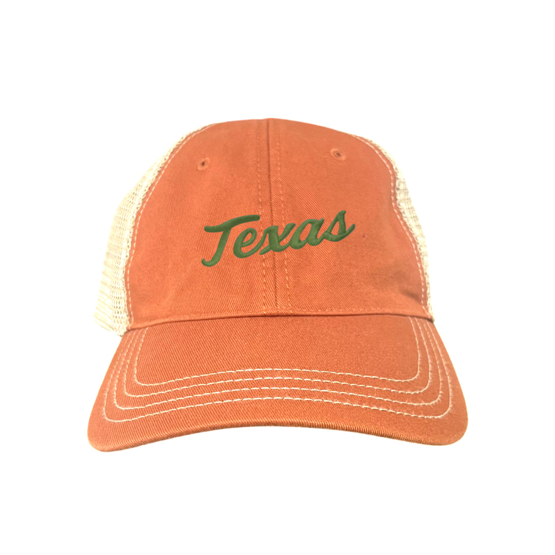 Texas Longhorns / Green Texas Script Retro / Dad Hat - 021 - CT