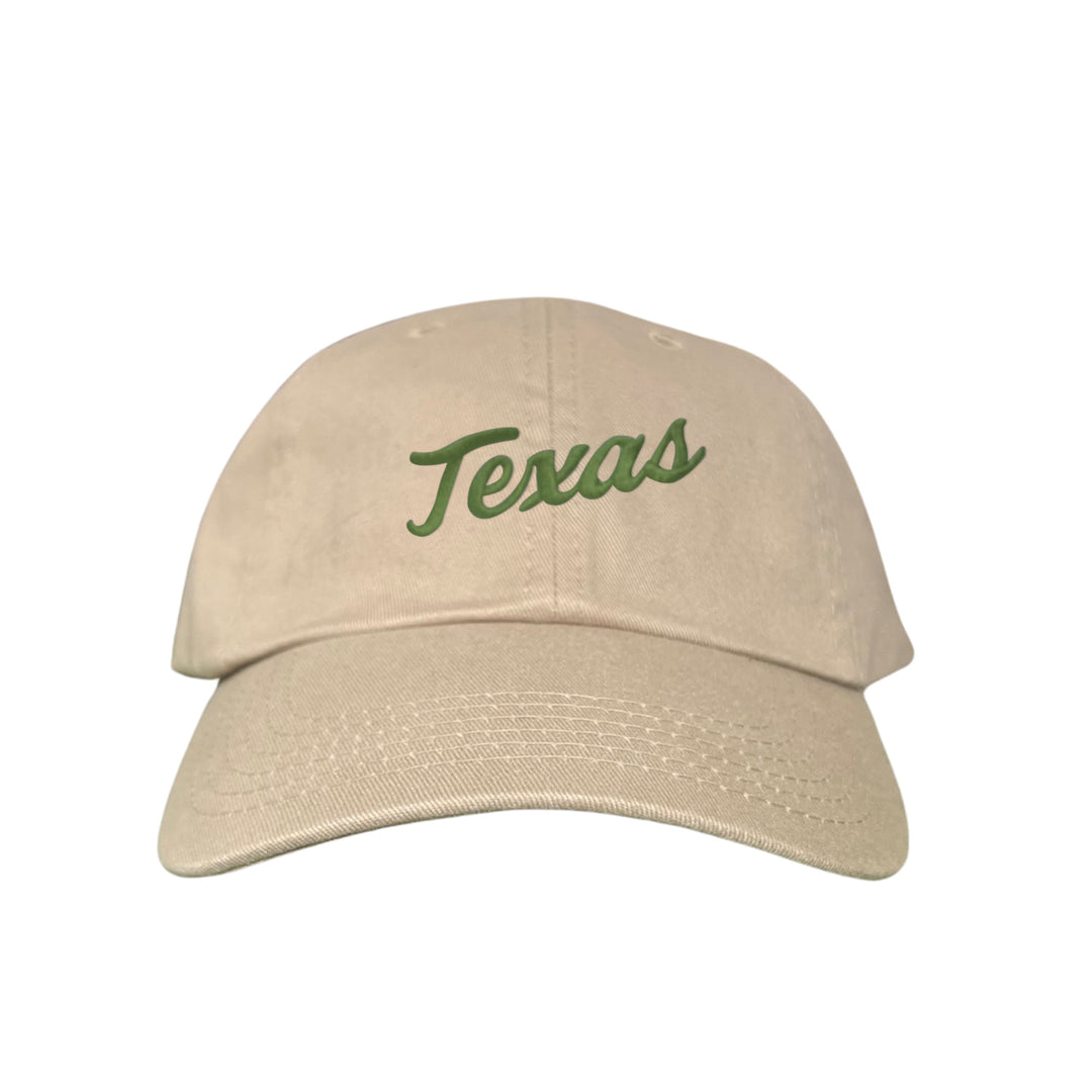 Texas Longhorns / Green Texas Script Retro / Dad Hat - 021 - CT