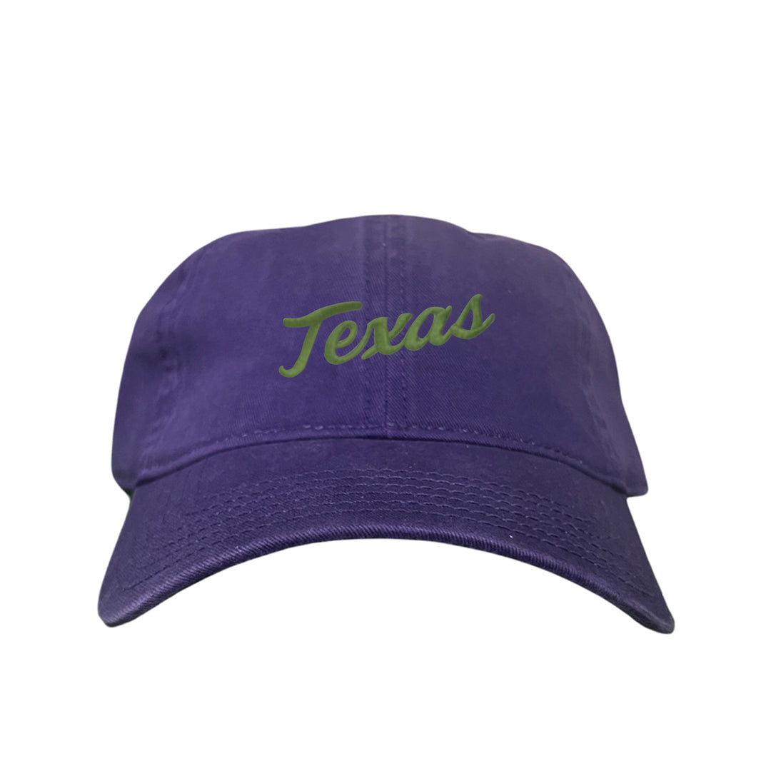 Texas Longhorns / Green Texas Script Retro / Dad Hat - 021 - CT