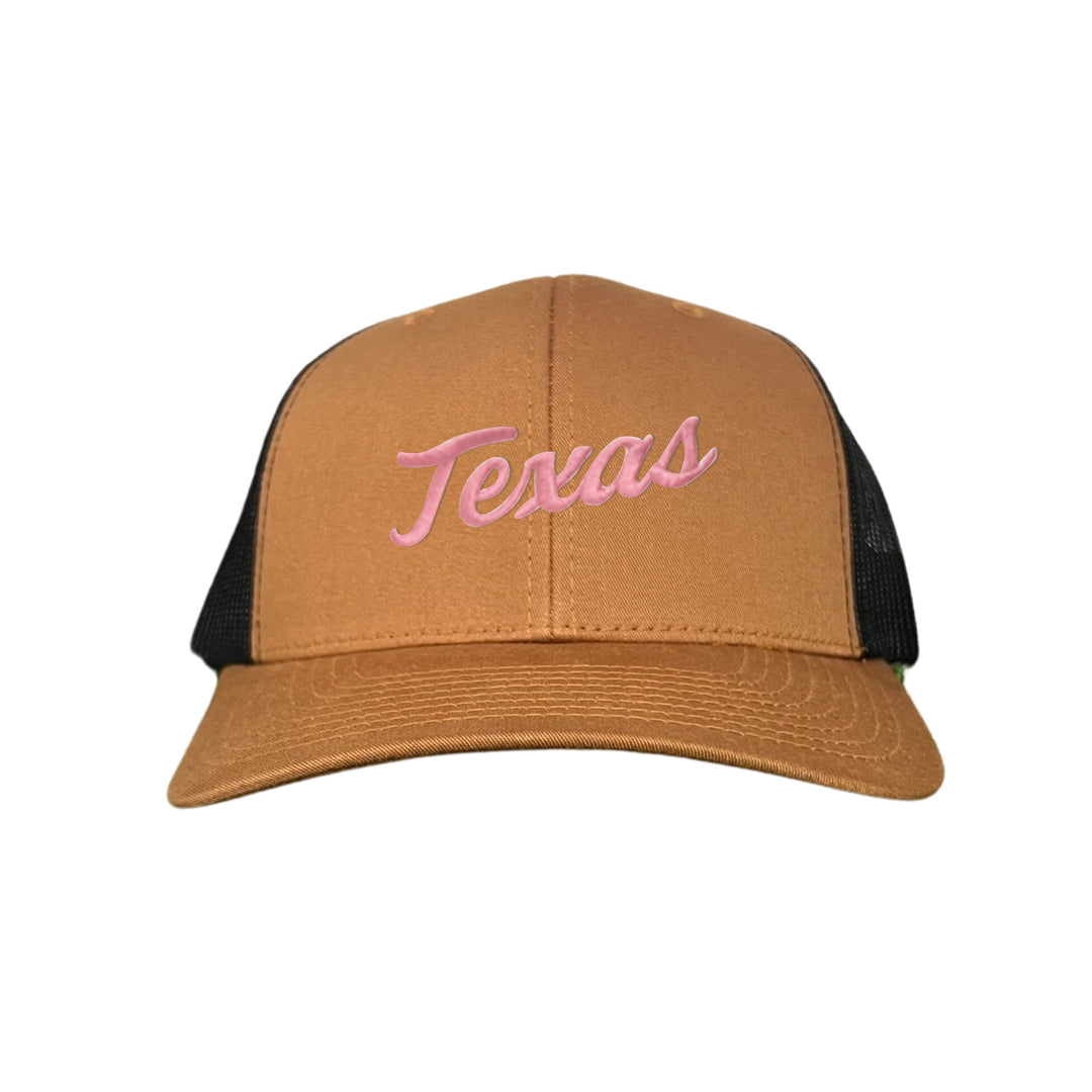 Texas Longhorns / Pink Texas Script Retro / Dad Hat - 021 - CT