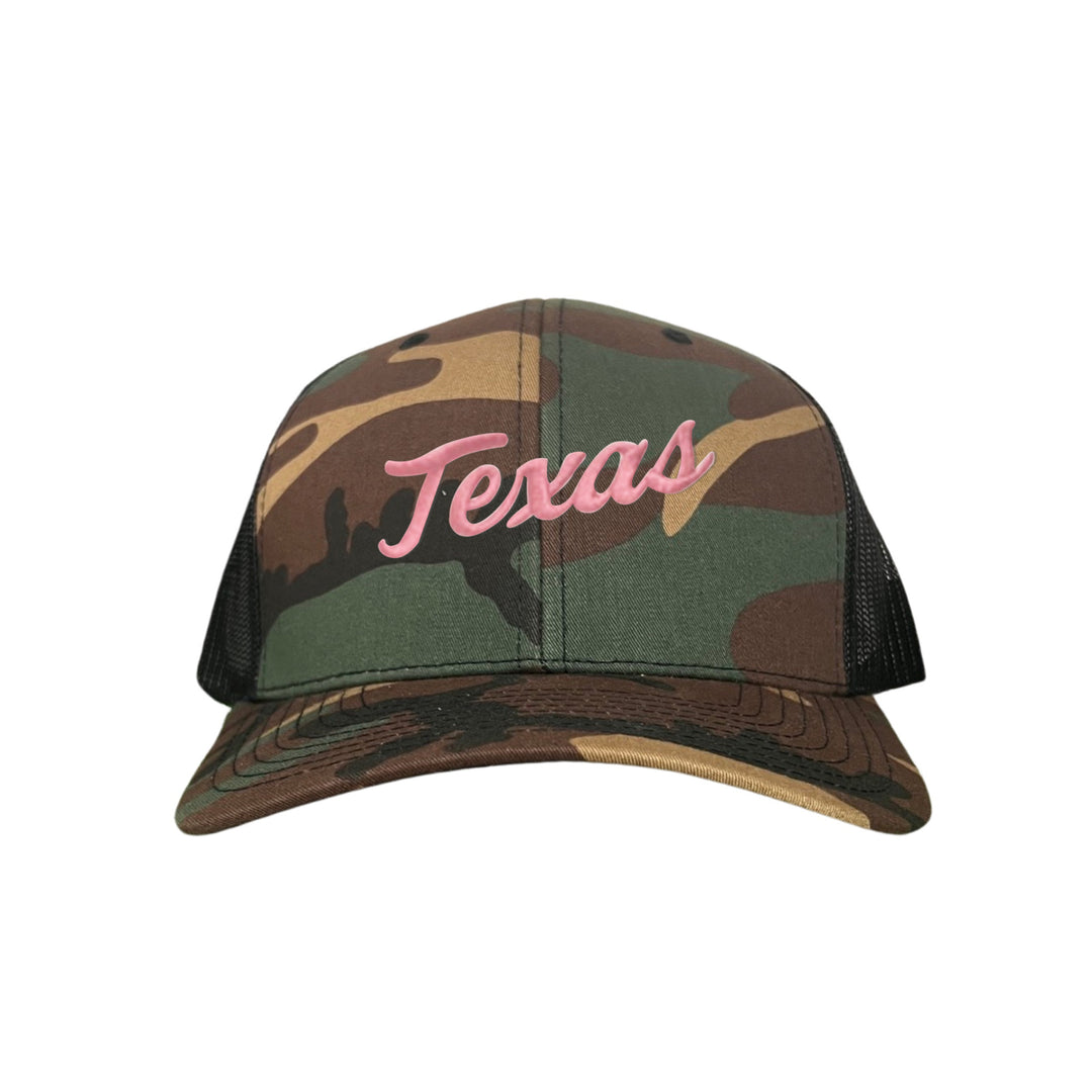 Texas Longhorns / Pink Texas Script Retro / Dad Hat - 021 - CT