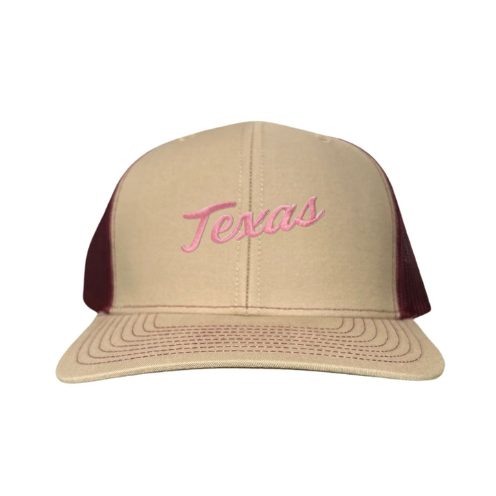 Texas Longhorns / Pink Texas Script Retro / Dad Hat - 021 - CT
