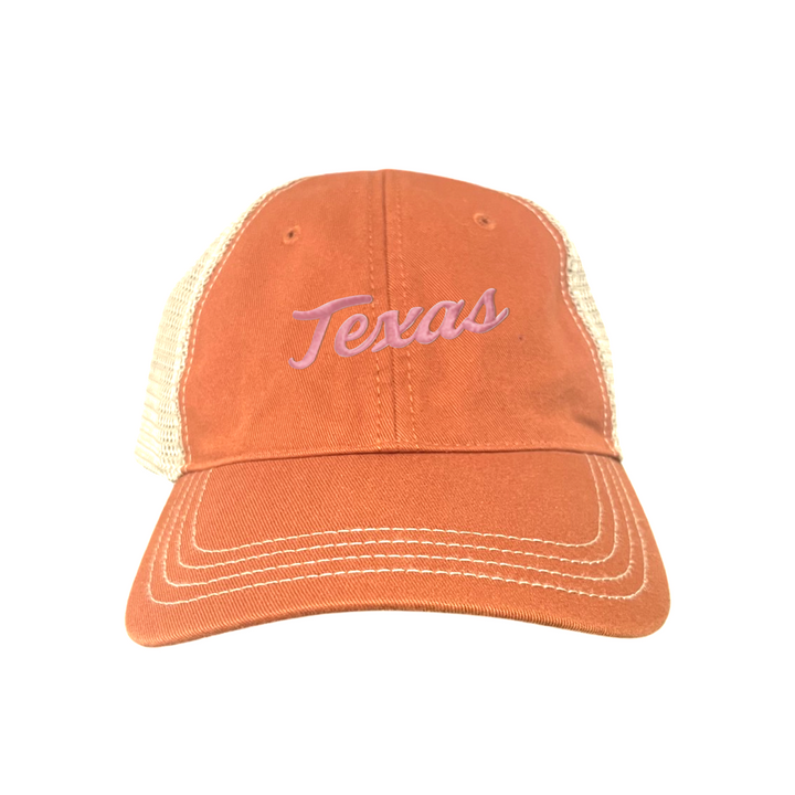 Texas Longhorns / Pink Texas Script Retro / Dad Hat - 021 - CT