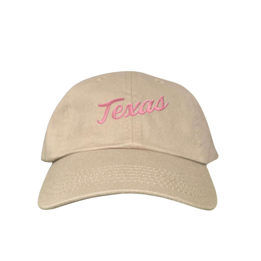 Texas Longhorns / Pink Texas Script Retro / Dad Hat - 021 - CT