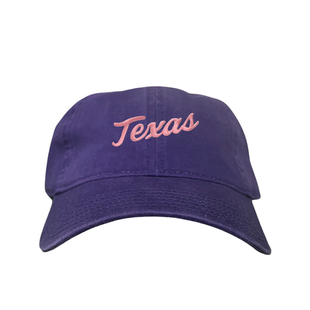 Texas Longhorns / Pink Texas Script Retro / Dad Hat - 021 - CT