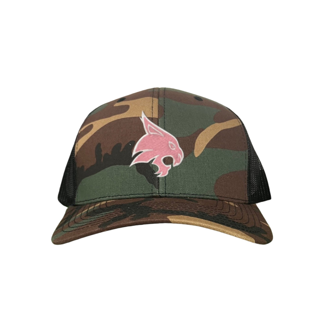 Texas State / Pink Bobcats Logo Embroidered Hat / TXST051 / MM