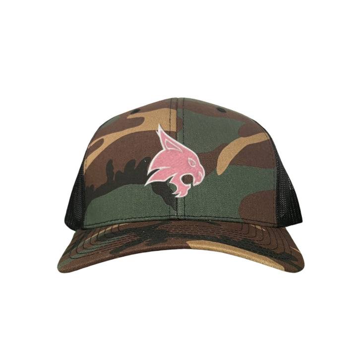 Texas State / Pink Bobcats Logo Embroidered Hat / TXST051 / MM