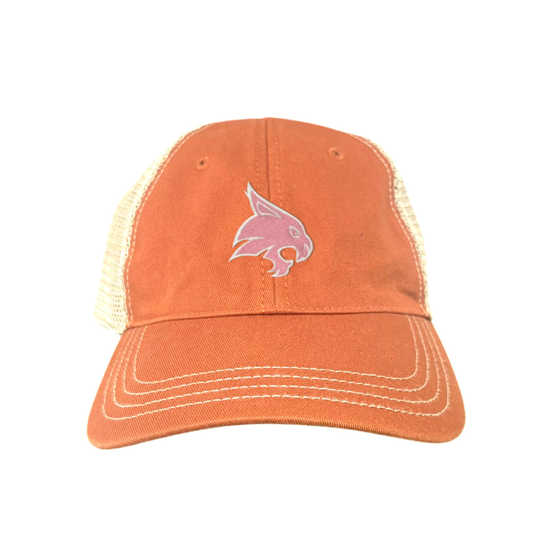 Texas State / Pink Bobcats Logo Embroidered Hat / TXST051 / MM