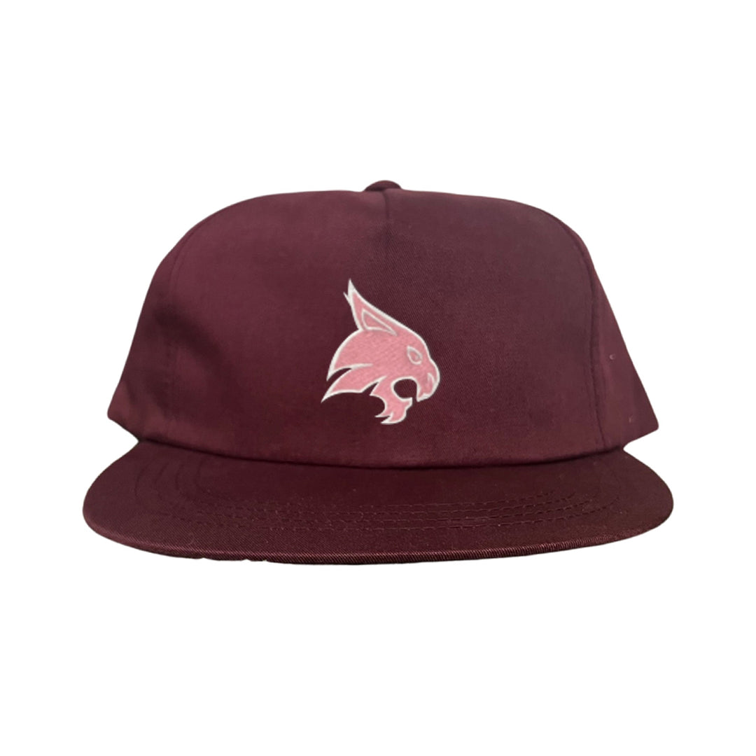 Texas State / Pink Bobcats Logo Embroidered Hat / TXST051 / MM