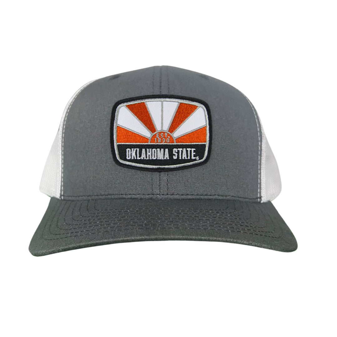 Oklahoma State Oklahoma State Sunrise Square Patch / Hats / 134 / OKSTATE003