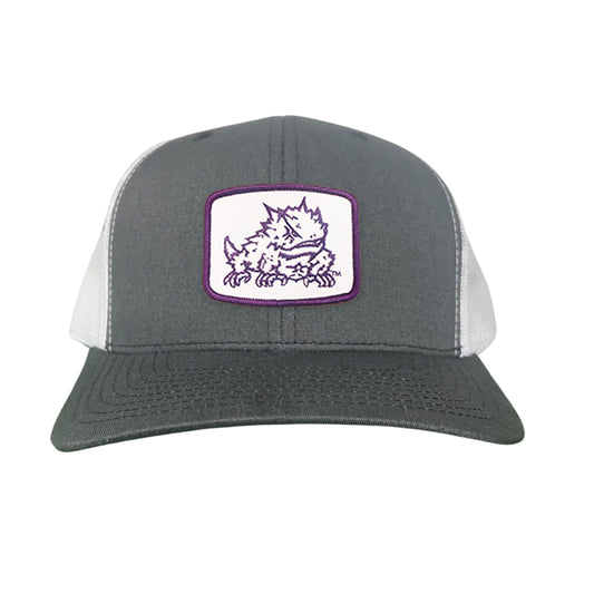 TCU Horned Frog Square Patch / Curved Bill Mesh Snapback / 121 - TCU005