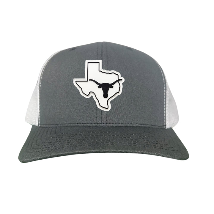 Texas Longhorns Black White Steer Head State Rubber Patch / Hats / 235 / UT9064 / MM