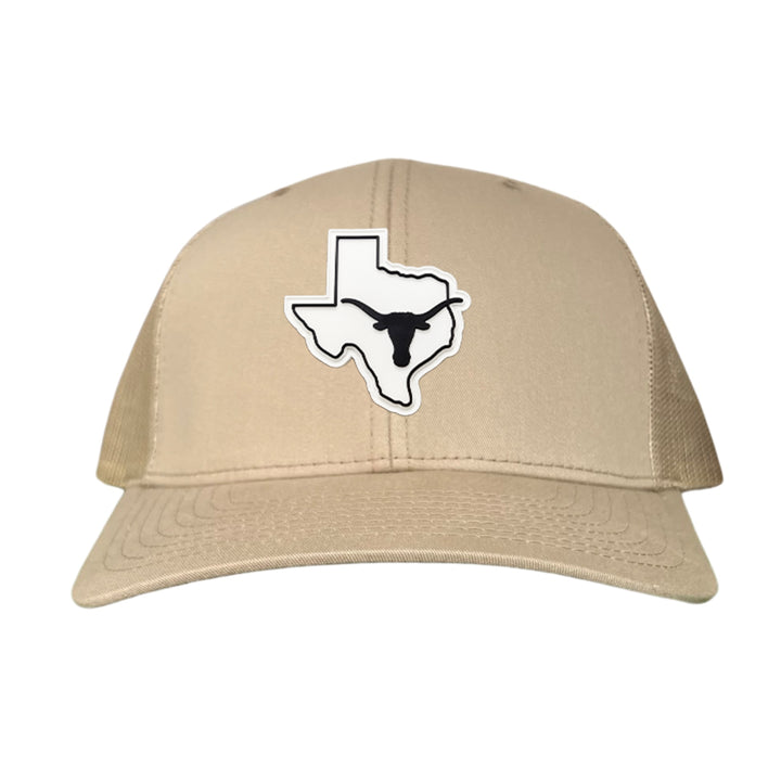 Texas Longhorns Black White Steer Head State Rubber Patch / Hats / 235 / UT9064 / MM