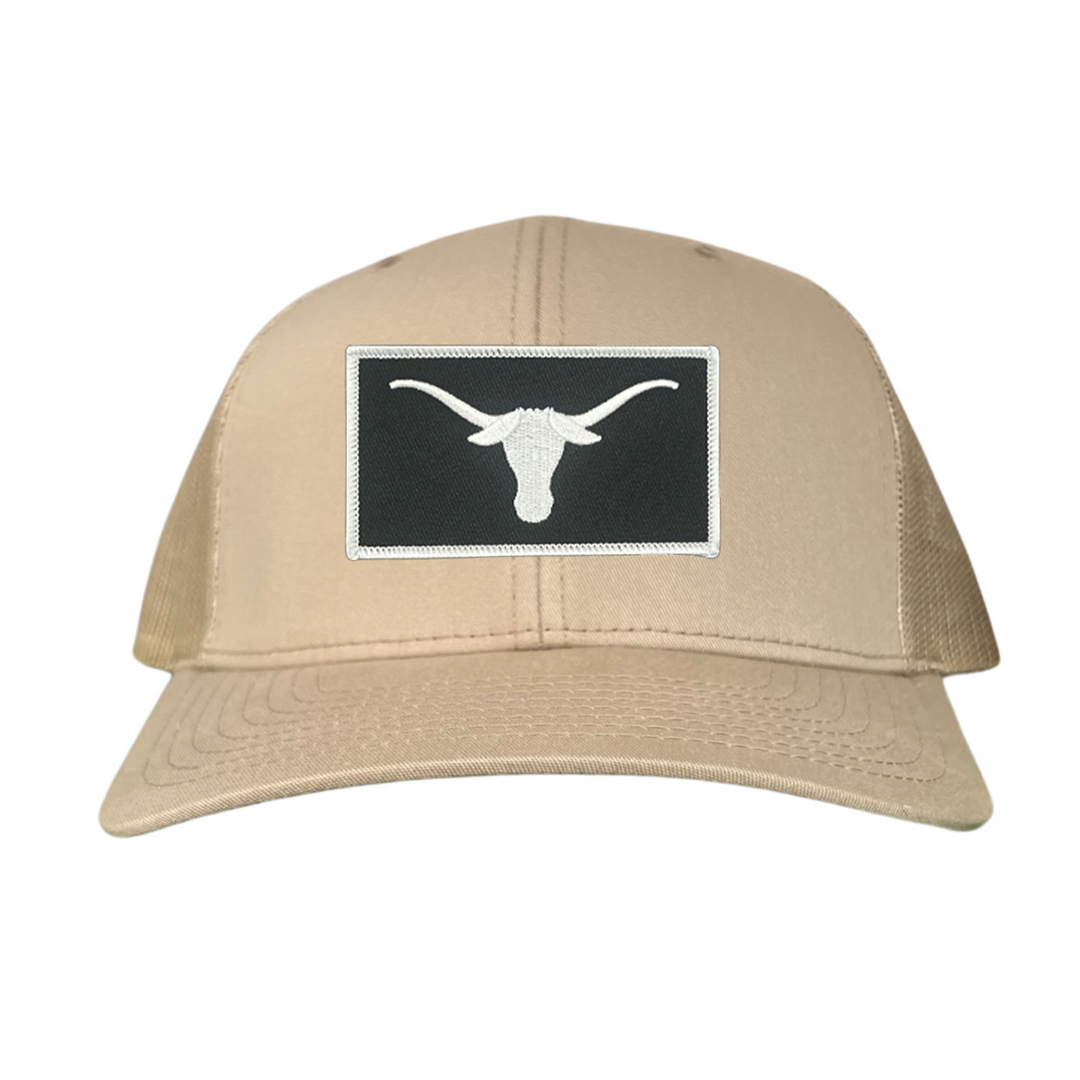 Texas Longhorns Black White Longhorn Rectangle Patch / Hats / 145 / UT9111 / MM