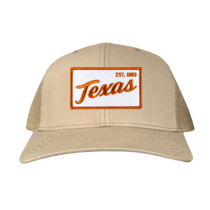 Texas Longhorns Texas EST 1883 Script / Curved Bill Mesh Snapback / 169 / UT