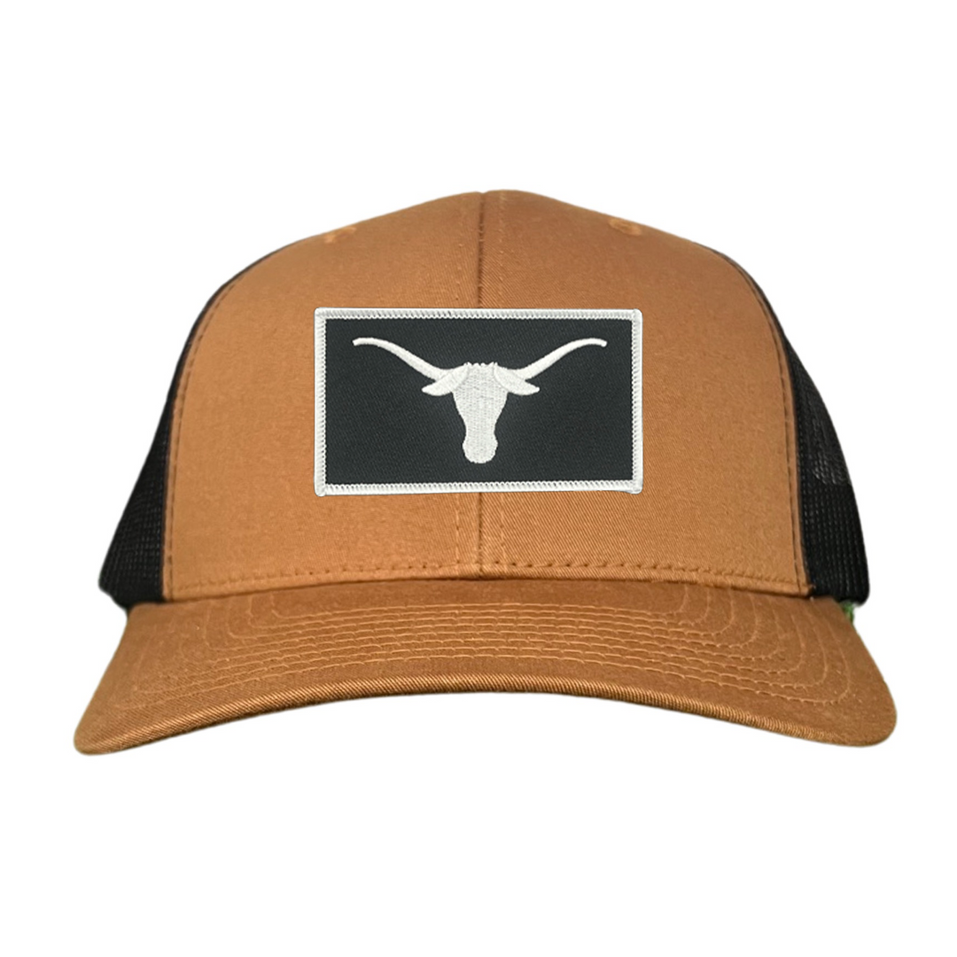 Texas Longhorns Black White Longhorn Rectangle Patch / Hats / 145 / UT9111 / MM