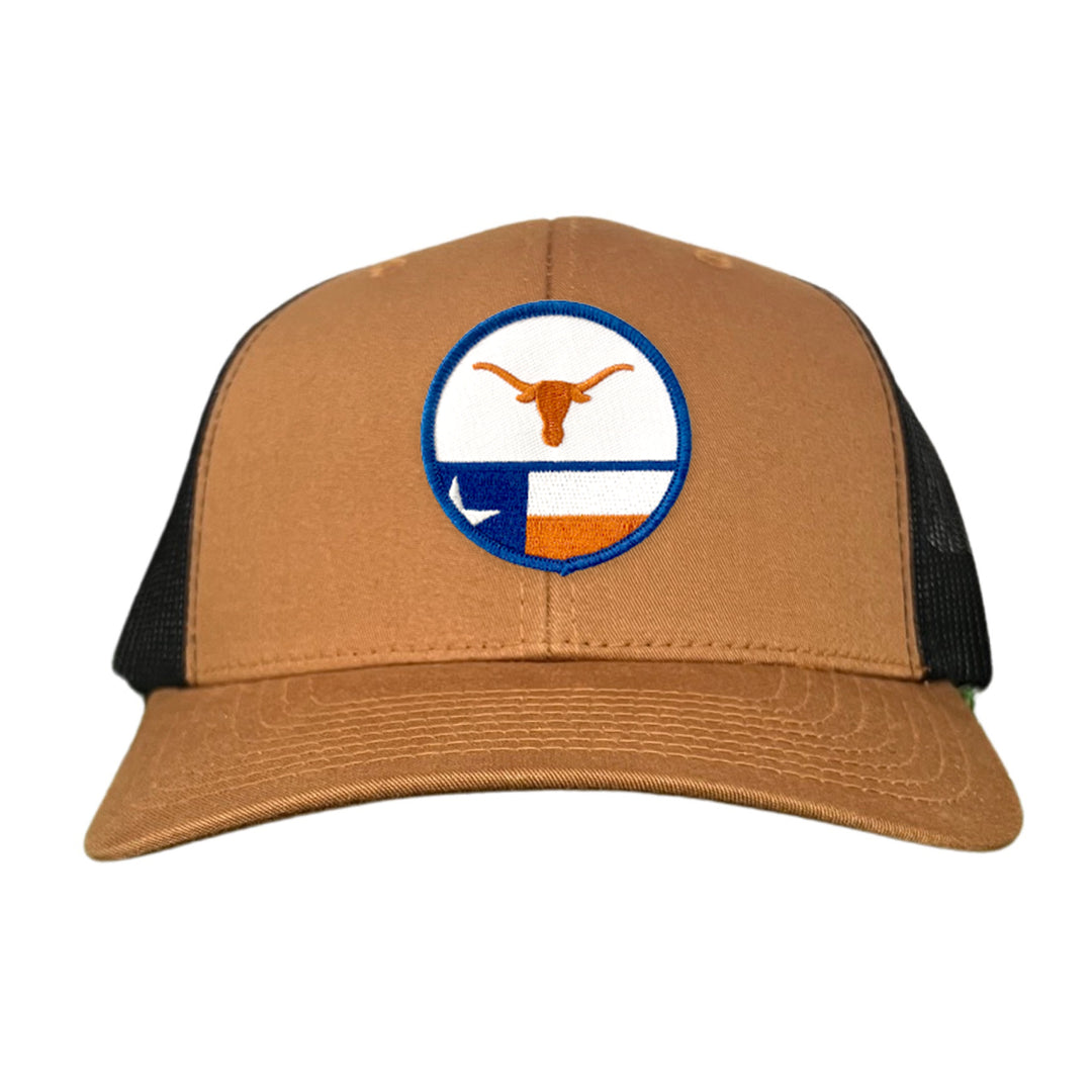 Texas Longhorns Circle Steer Head State Flag / 241 / Hats / MM