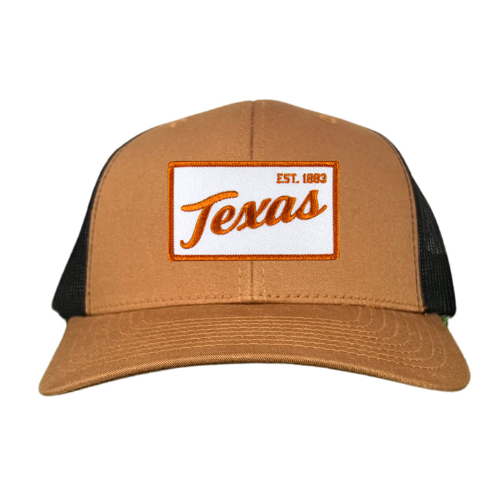 Texas Longhorns Texas EST 1883 Script / Curved Bill Mesh Snapback / 169 / UT