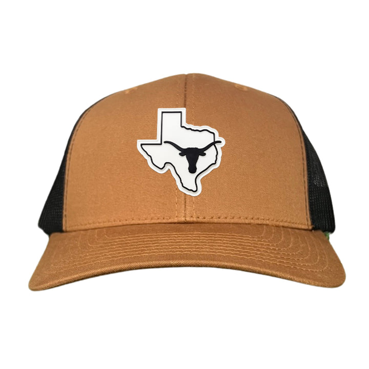 Texas Longhorns Black White Steer Head State Rubber Patch / Hats / 235 / UT9064 / MM