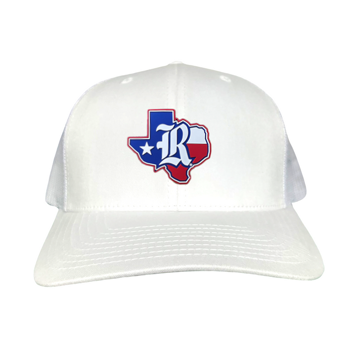 Rice University Old R State of Texas with Flag  Rubber Patch / Hats / 251 / Rice056 / MM