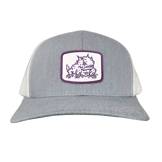 TCU Horned Frog Square Patch / Curved Bill Mesh Snapback / 121 - TCU005