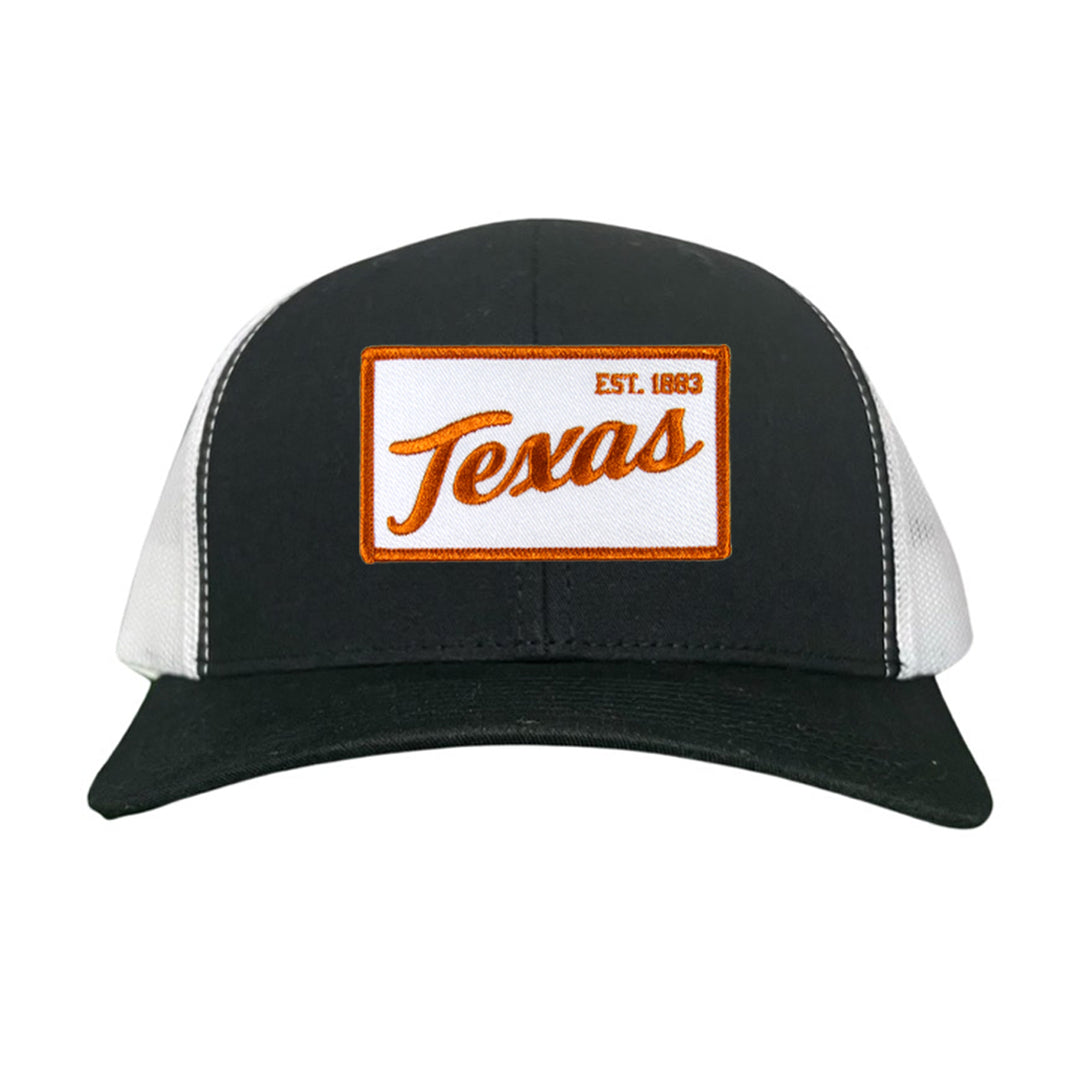 Texas Longhorns Texas EST 1883 Script / Curved Bill Mesh Snapback / 169 / UT