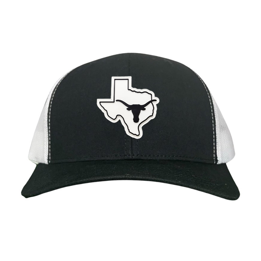 Texas Longhorns Black White Steer Head State Rubber Patch / Hats / 235 / UT9064 / MM