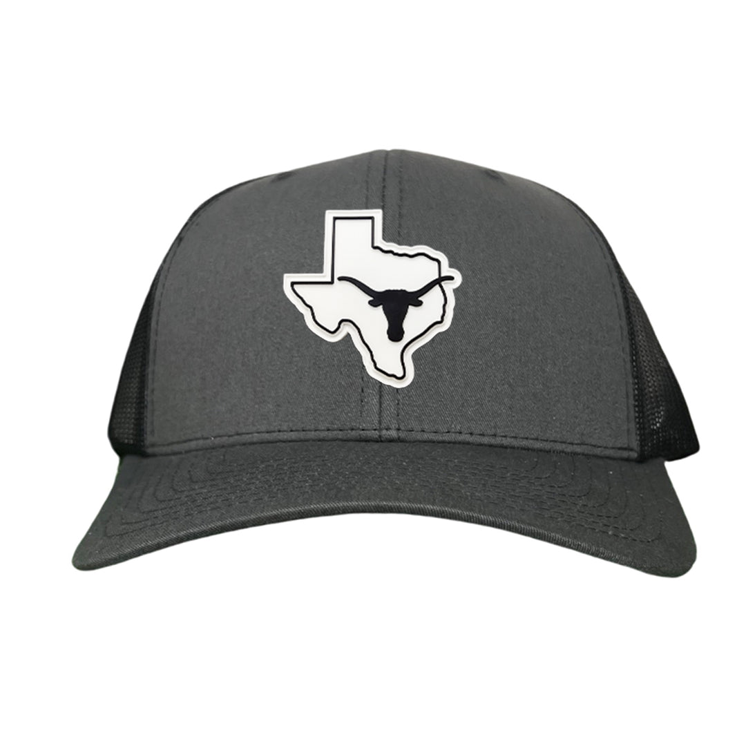 Texas Longhorns Black White Steer Head State Rubber Patch / Hats / 235 / UT9064 / MM