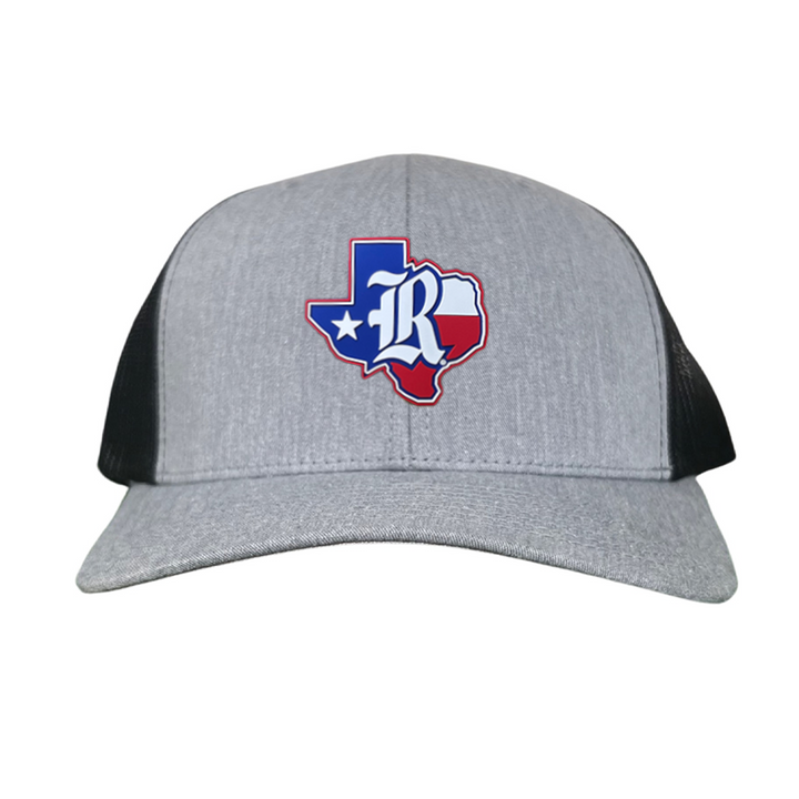 Rice University Old R State of Texas with Flag  Rubber Patch / Hats / 251 / Rice056 / MM