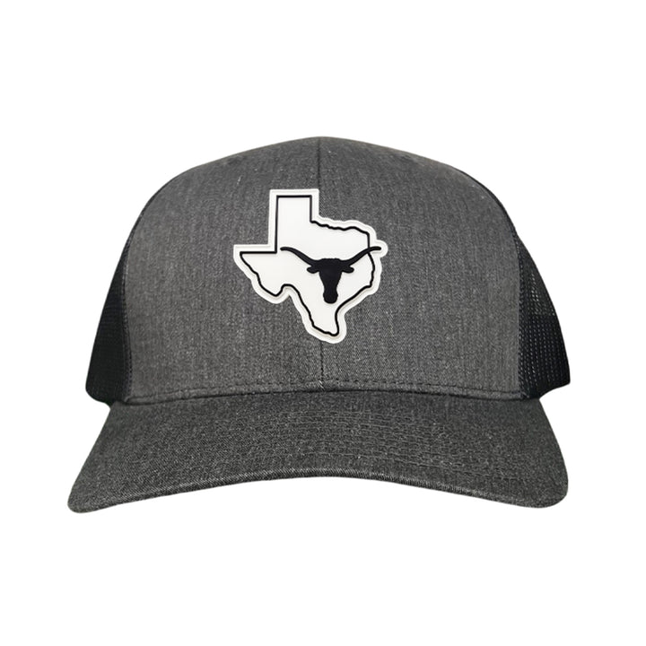 Texas Longhorns Black White Steer Head State Rubber Patch / Hats / 235 / UT9064 / MM