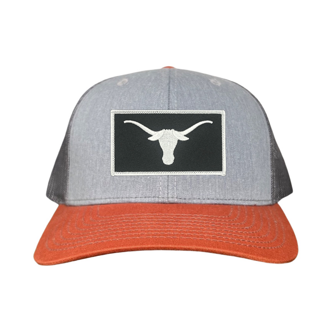 Texas Longhorns Black White Longhorn Rectangle Patch / Hats / 145 / UT9111 / MM