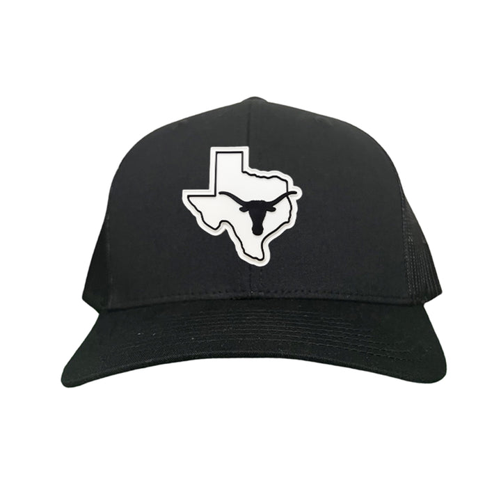 Texas Longhorns Black White Steer Head State Rubber Patch / Hats / 235 / UT9064 / MM