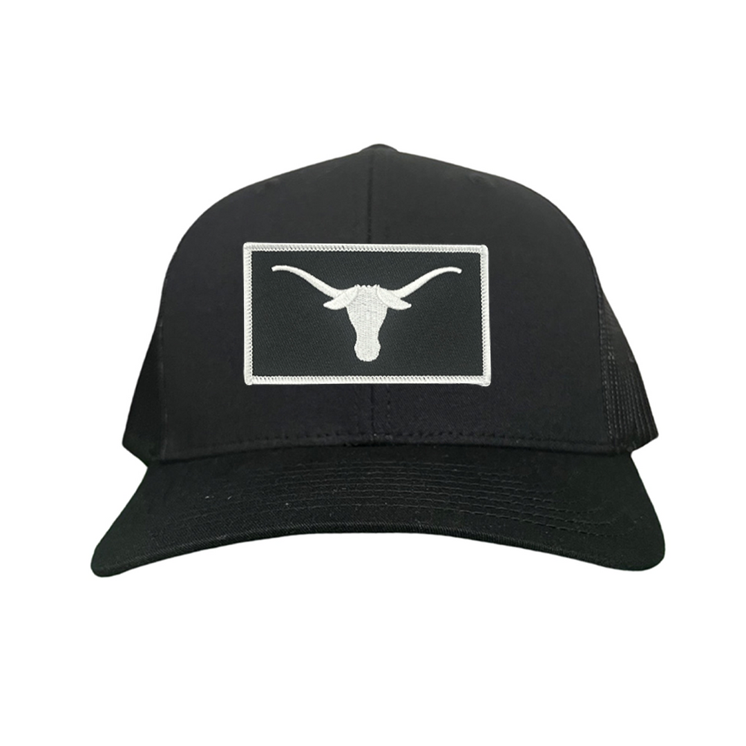 Texas Longhorns Black White Longhorn Rectangle Patch / Hats / 145 / UT9111 / MM