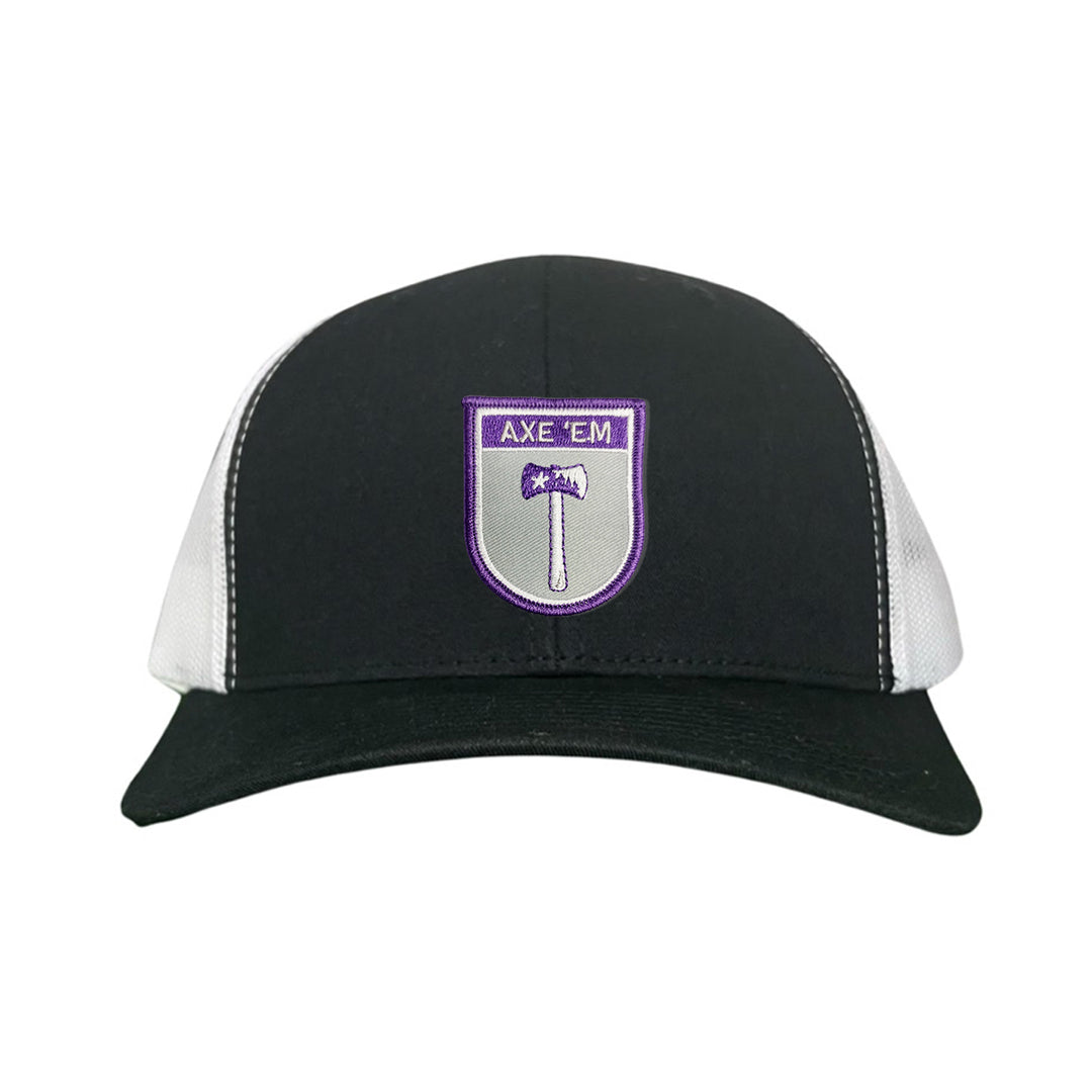 SFA / AXE'EM SHIELD PATCH  / Curved Bill Mesh Snapback 100 / SFA006