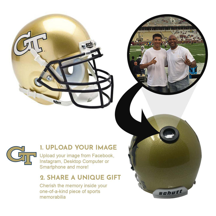 Georgia Tech Yellow Jackets College Football Collectible Mini Helmet - Picture Inside - FANZ Collectibles
