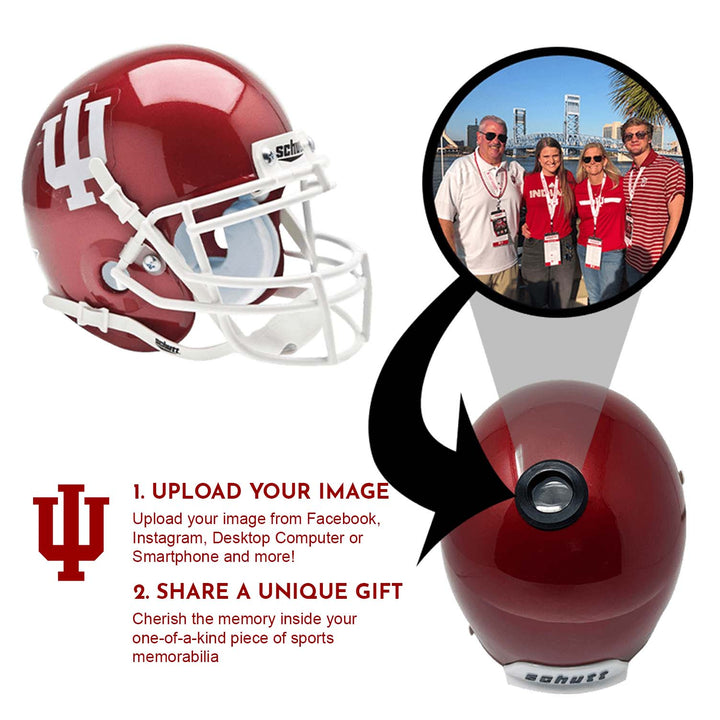 Indiana Hoosiers College Football Collectible Mini Helmet - Picture Inside - FANZ Collectibles