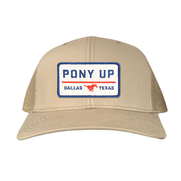 SMU Pony Up Rectangle Patch Hats / 128 / SMU008 / MM