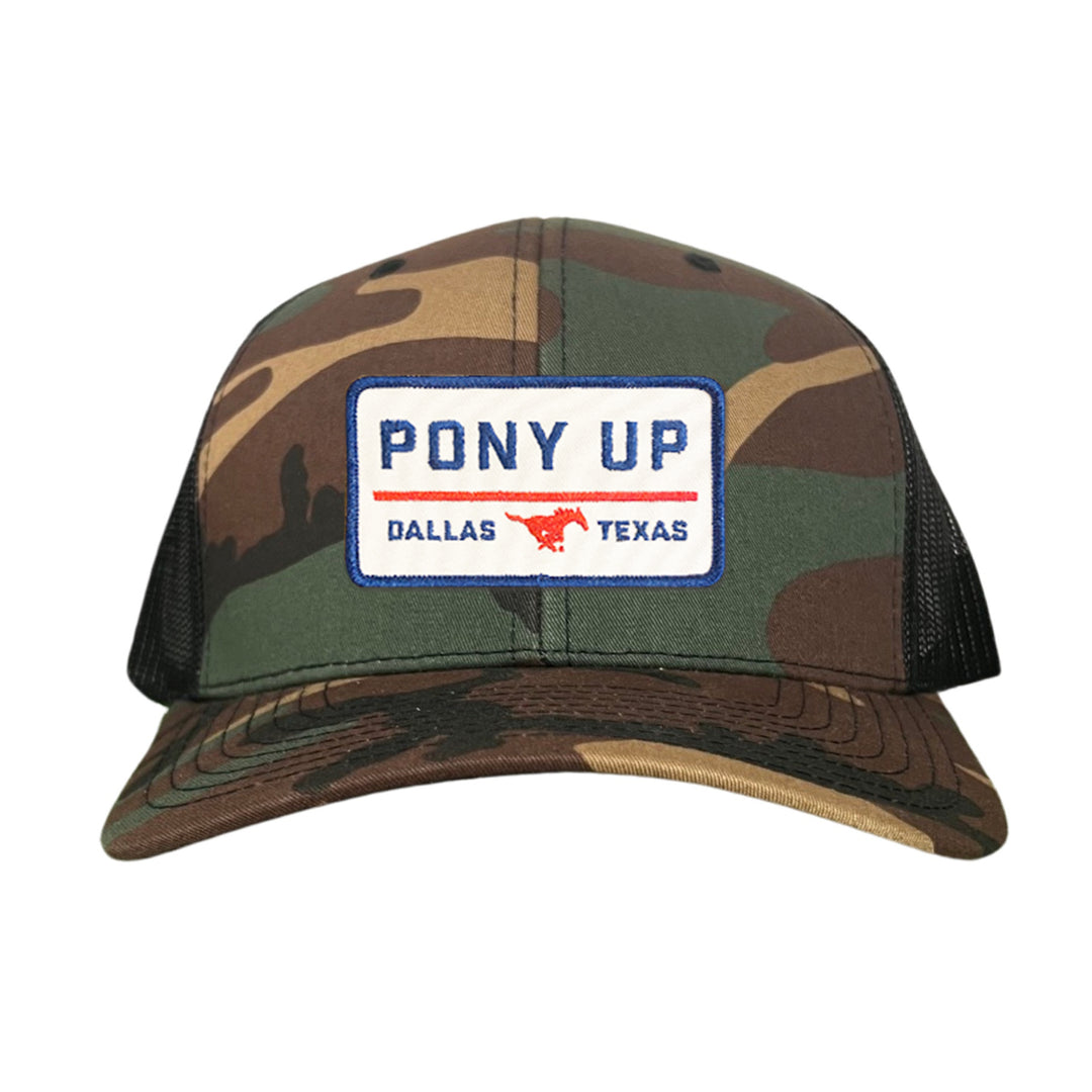 SMU Pony Up Rectangle Patch Hats / 128 / SMU008 / MM