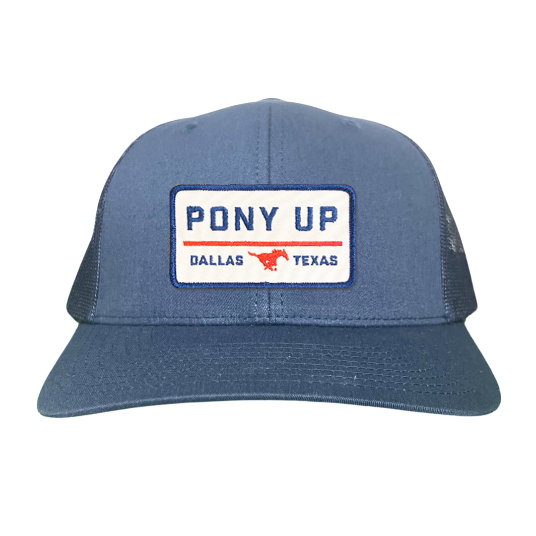 SMU Pony Up Rectangle Patch Hats / 128 / SMU008 / MM