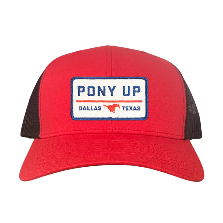 SMU Pony Up Rectangle Patch Hats / 128 / SMU008 / MM