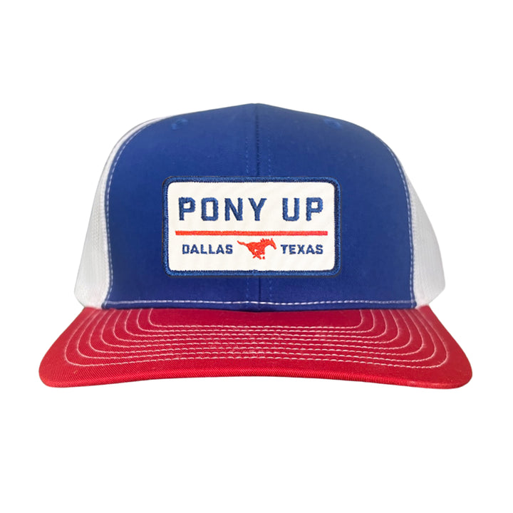 SMU Pony Up Rectangle Patch Hats / 128 / SMU008 / MM