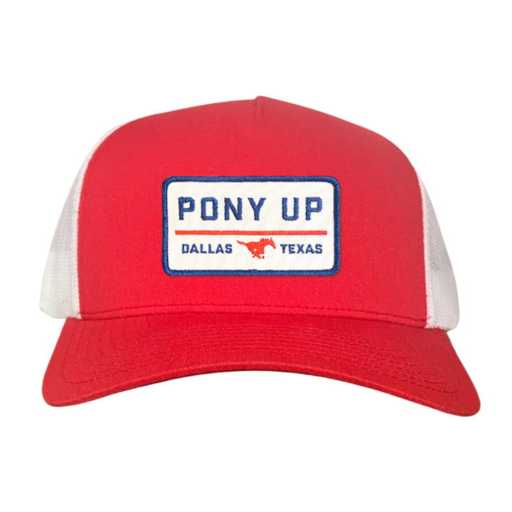 SMU Pony Up Rectangle Patch Hats / 128 / SMU008 / MM