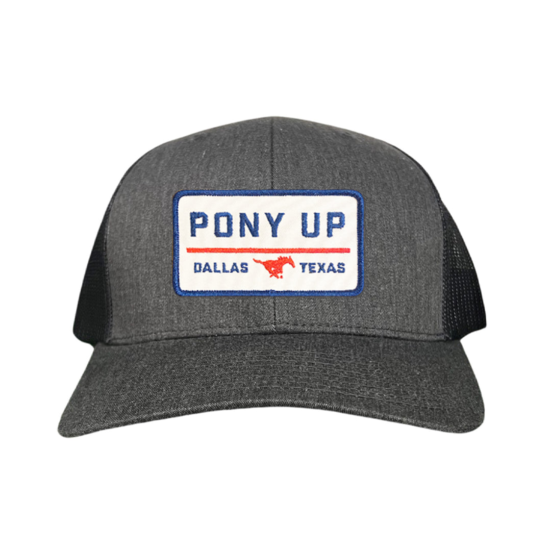 SMU Pony Up Rectangle Patch Hats / 128 / SMU008 / MM