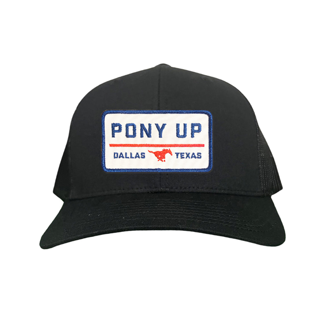 SMU Pony Up Rectangle Patch Hats / 128 / SMU008 / MM