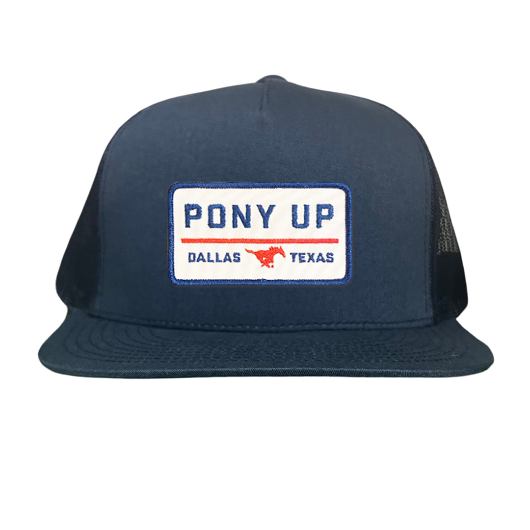 SMU Pony Up Rectangle Patch Hats / 128 / SMU008 / MM