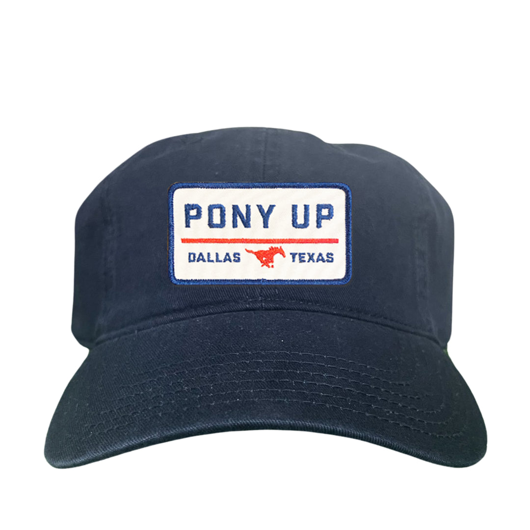 SMU Pony Up Rectangle Patch Hats / 128 / SMU008 / MM