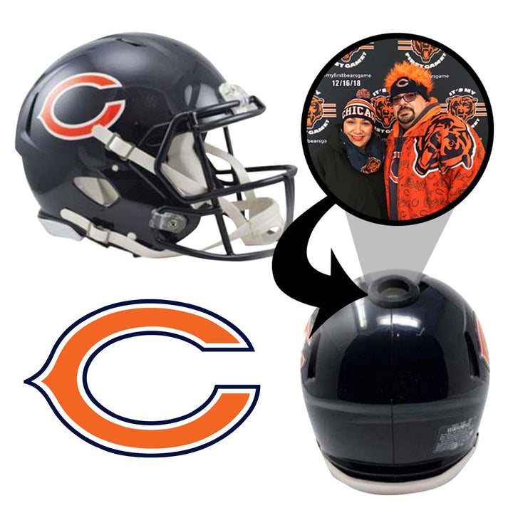 Chicago Bears NFL Mini Helmet - Picture Inside