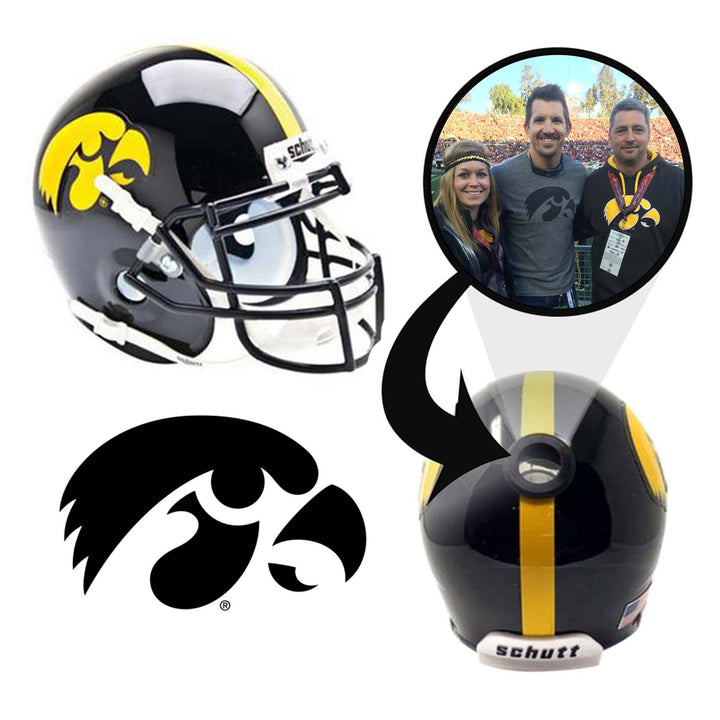 Iowa Hawkeyes College Football Collectible Mini Helmet - Picture Inside - FANZ Collectibles