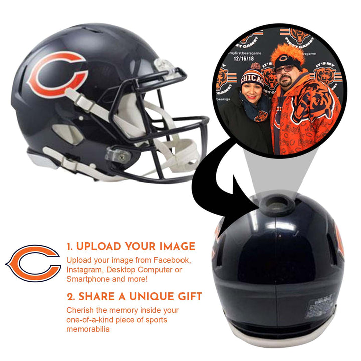 Chicago Bears NFL Mini Helmet - Picture Inside
